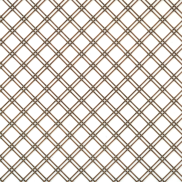 Decorative Wire Grille Pre-Woven 16" x 42" Sheets-Antique Brass - full pic 