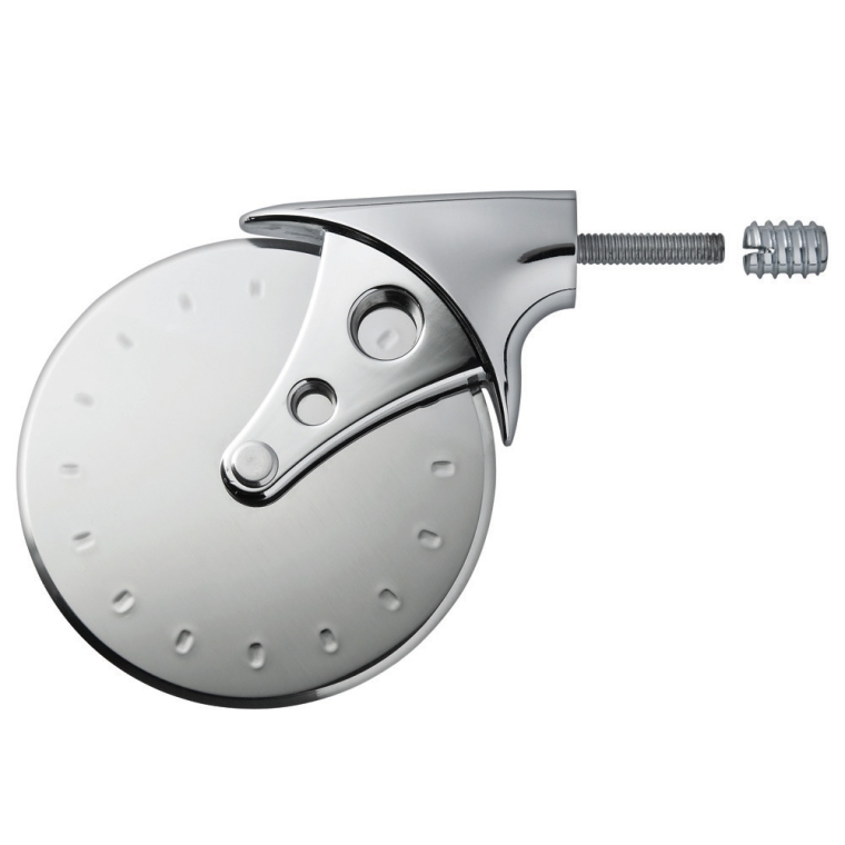 Rockler Stainless Steel Pizza Cutter Turning Kit, Chrome Finish - full pic 