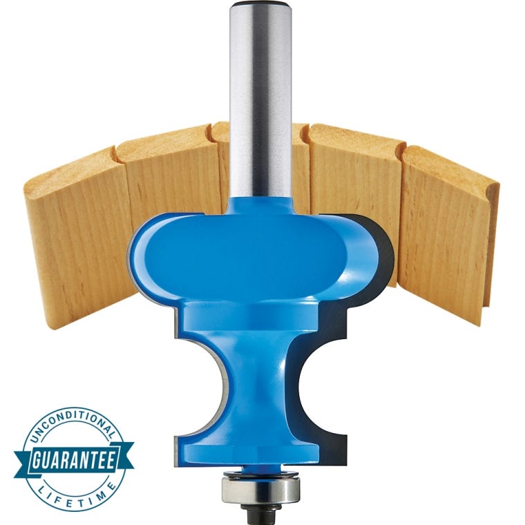 Rockler Bead & Cove Canoe Building Router Bits - 1/2" Shank - full pic 