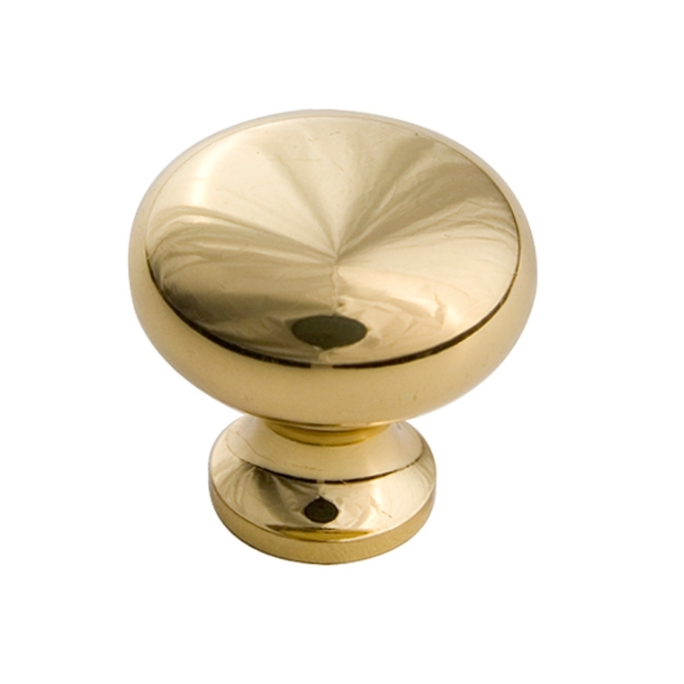 Solid Brass Smooth Top Knob - full pic 