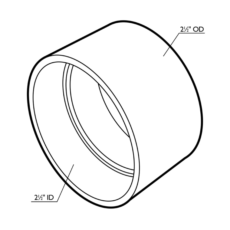 Rockler 2-1/2" Dust Coupling - full pic 
