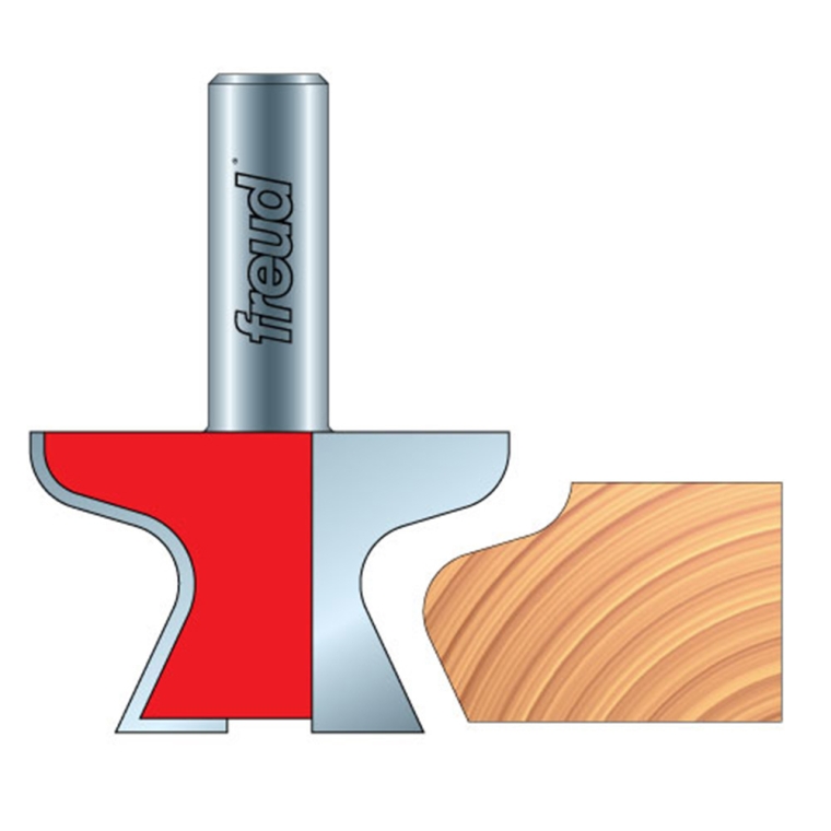 Freud&reg; 99-065 Finger Pull Door Lip Router Bit - 2" Dia x 1-1/4" H x 1/2" Shank - full pic 