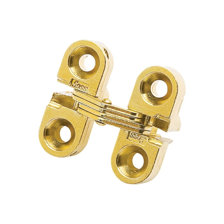 Concealed Soss Hinges-Satin Brass Finish - full pic 
