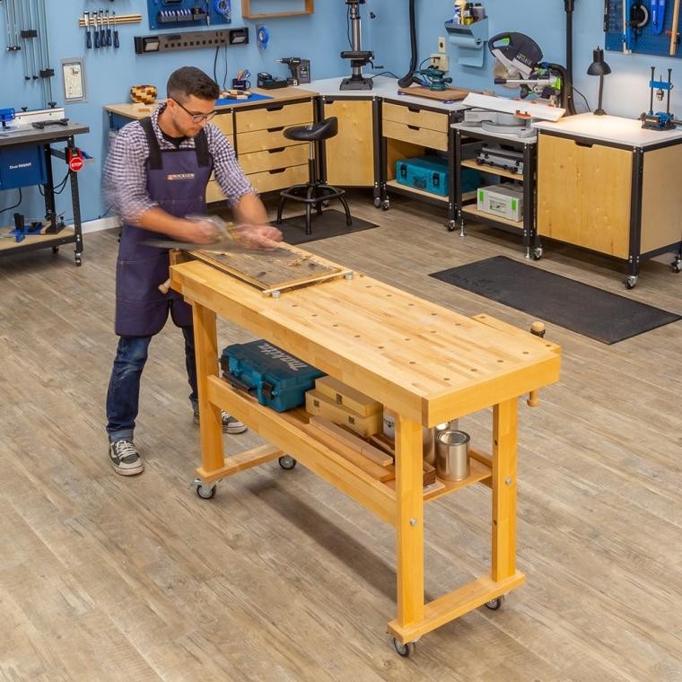 Beech Wood Workbenches - full pic 