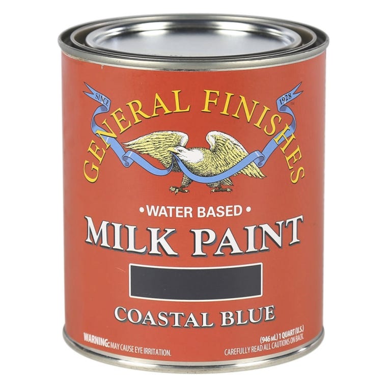 General Finishes Coastal Blue Milk Paint, Pint - full pic 