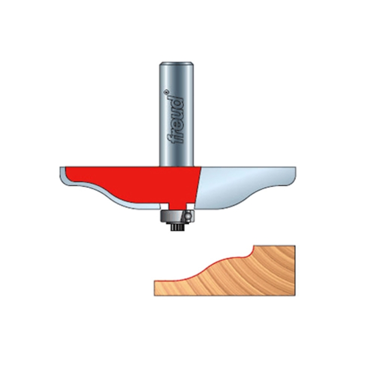 Freud&reg; 99-520 Quadra-Cut&trade; Ogee Raised Panel Router Bit - 3-1/2" Dia x 5/8" H x 1/2" Shank - full pic 