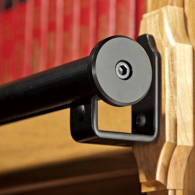 8' Rolling Library Ladder Hardware Kit, Satin Black - full pic 
