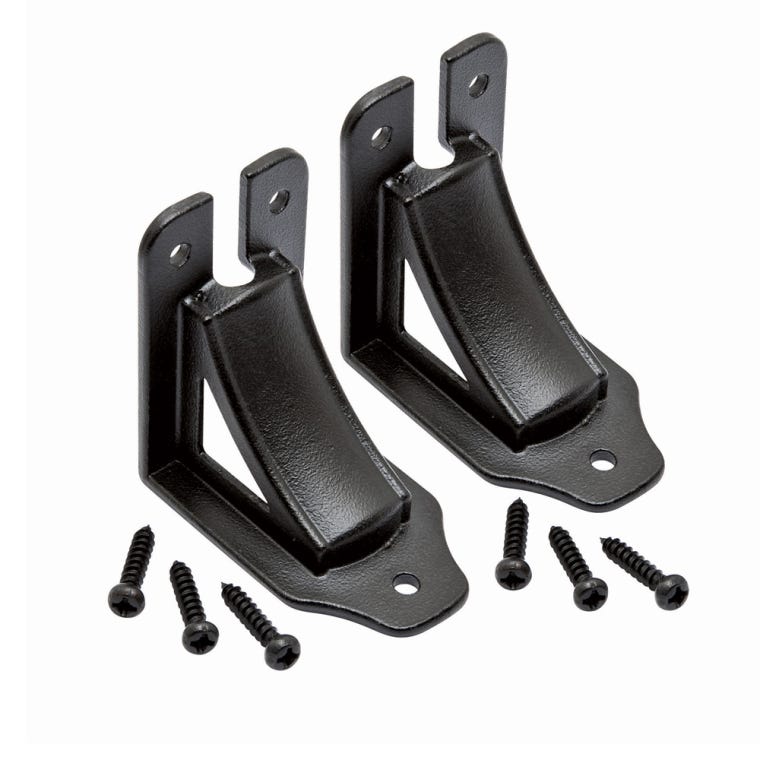 Rockler Classic Rolling Library Ladder - Ladder Hardware, Satin Black - full pic 
