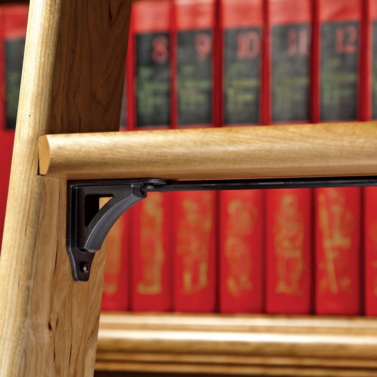 8' Rolling Library Ladder Hardware Kit, Satin Black - full pic 