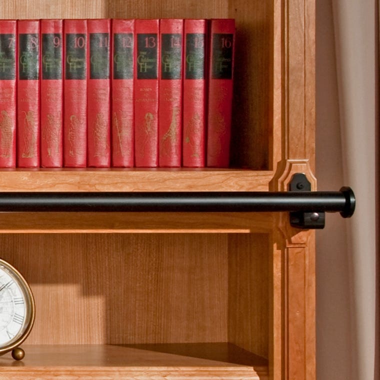 8' Rolling Library Ladder Hardware Kit, Satin Black - full pic 