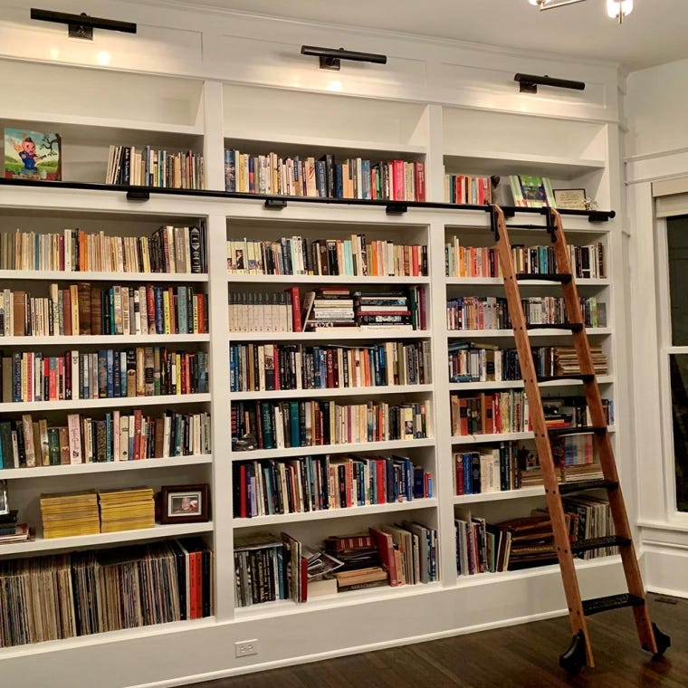 8' Rolling Library Ladder Hardware Kit, Satin Black - full pic 
