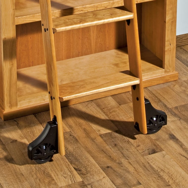 8' Rolling Library Ladder Hardware Kit, Satin Black - full pic 