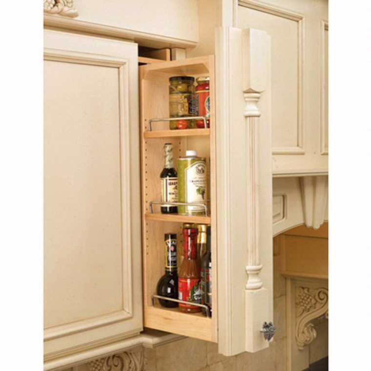 Rev-A-Shelf Filler Pullout Organizer w/Adjustable Shelves for Wall Cabinets (432-WF Series)-36" Height - full pic 