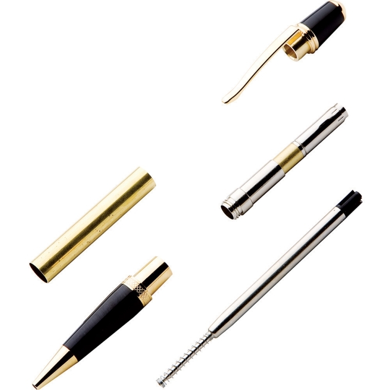 Manhattan Ballpoint Pen Hardware Kit - Gold - full pic 