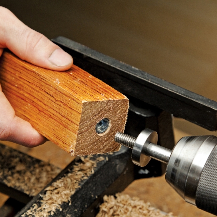 Turning Mandrel, 1'' Shoulder, 5/16-18 Threads - full pic 