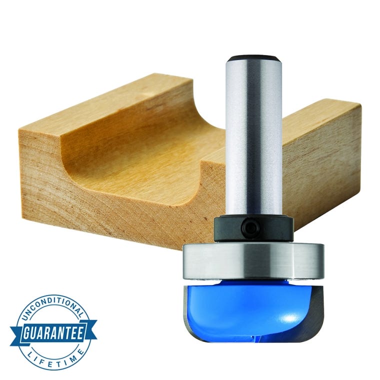 Rockler Dish Carving Router Bit - 1-1/4" Dia x 1/2" H x 1/2" Shank - full pic 
