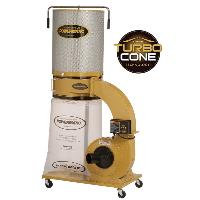 Powermatic PM1300TX-CK Dust Collector, 1.75HP 1PH 115/230V, 2-Micron Canister Kit - full pic 