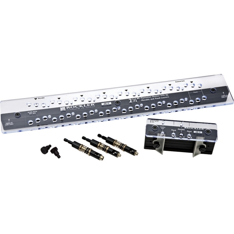 Rockler 2-1/2'' Fixed/Movable Louver Shutter Jig and Hardware Kit - full pic 