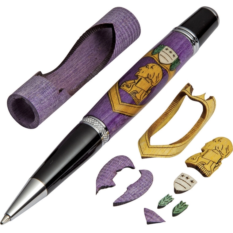 Purple Heart Laser-Cut Inlay Pen Kit Blank - main pic
