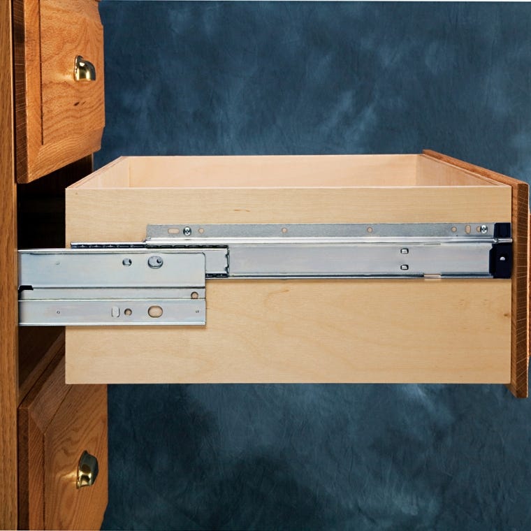 150-lb. Over-Travel Drawer Slides (Pair) - Centerline&reg; 755 (14" to 28") - full pic 
