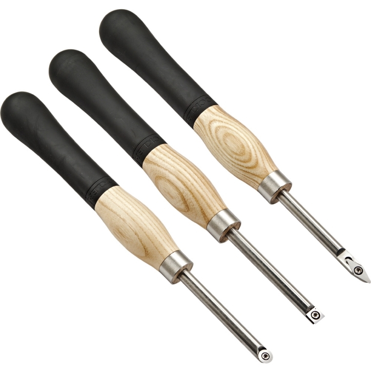 Mini Ergonomic Carbide Turning Tools, 3-Piece Set - full pic 
