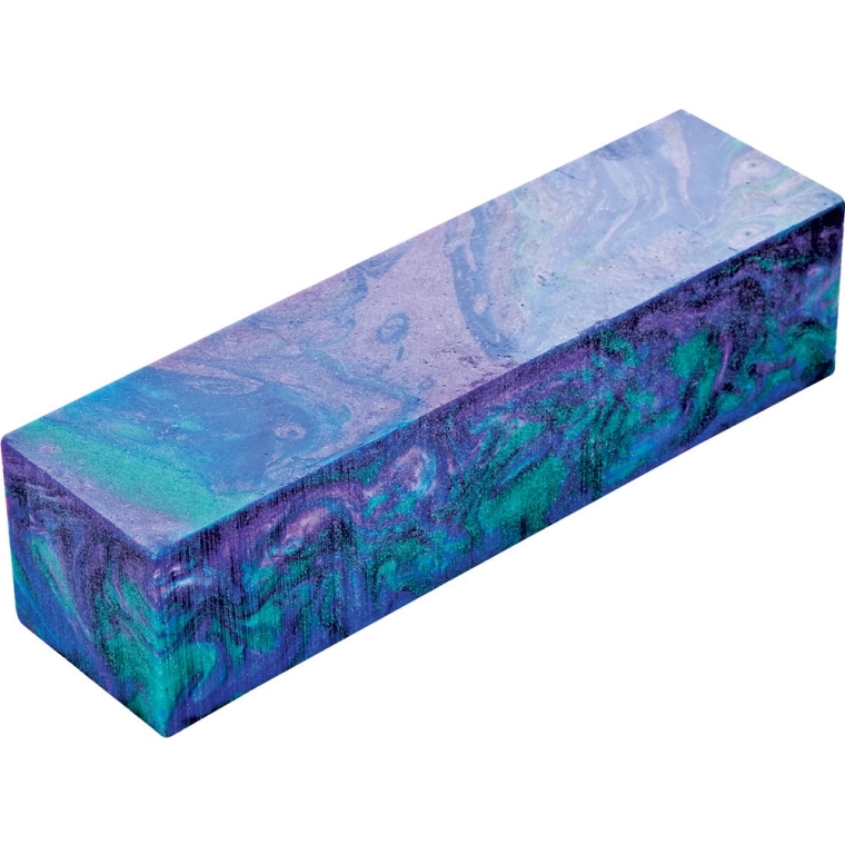 Peacock Acrylic Handle Blank - full pic 