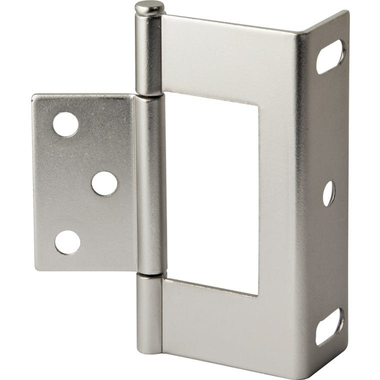 3" Non-Mortise Wrap Hinges - Satin Nickel - full pic 