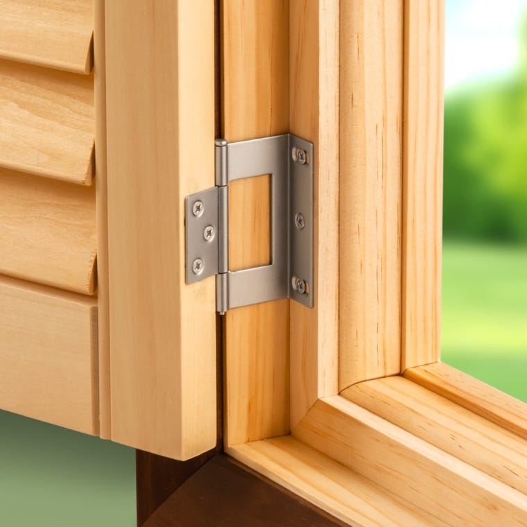 3" Non-Mortise Wrap Hinges - Satin Nickel - full pic 