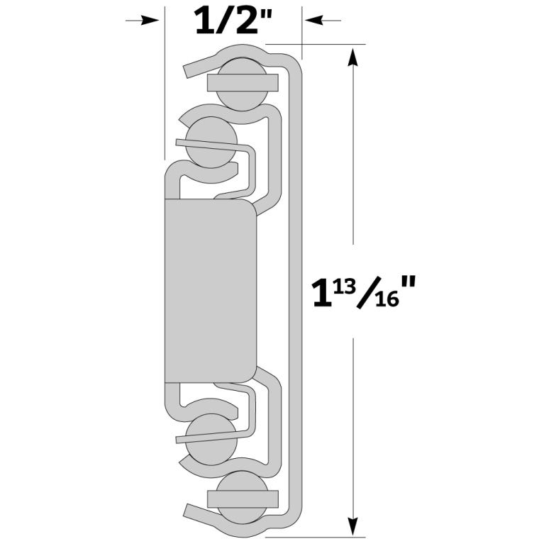 100-lb. Self-Closing Full Extension Drawer Slides - Centerline&reg; 757 SC (16" to 22") Pair - full pic 