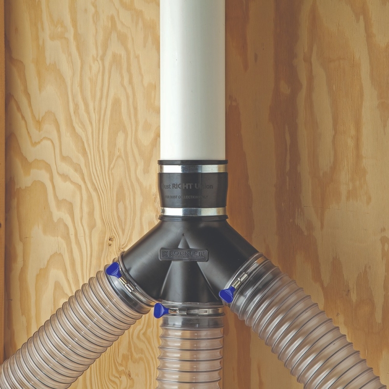 Dust Right&reg;  4'' Rubber Union for Dust Collection - full pic 