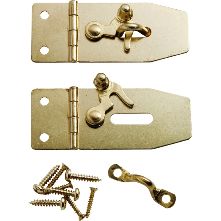 Jewelry Box Hasp with Swing Latches, Pair - full pic 