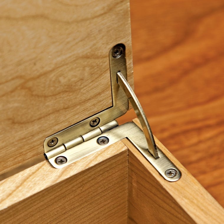 Solid Brass Quadrant Hinges, Pair - full pic 