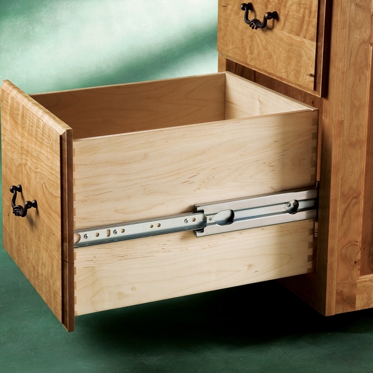 220-lb. Heavy-Duty Full-Extension Drawer Slides - Centerline&reg; 758  (16" to 28") Pair - full pic 
