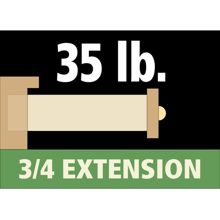35-lb. Center-Mount Drawer Slides - Centerline&reg; 714 (14" to 24") - full pic 
