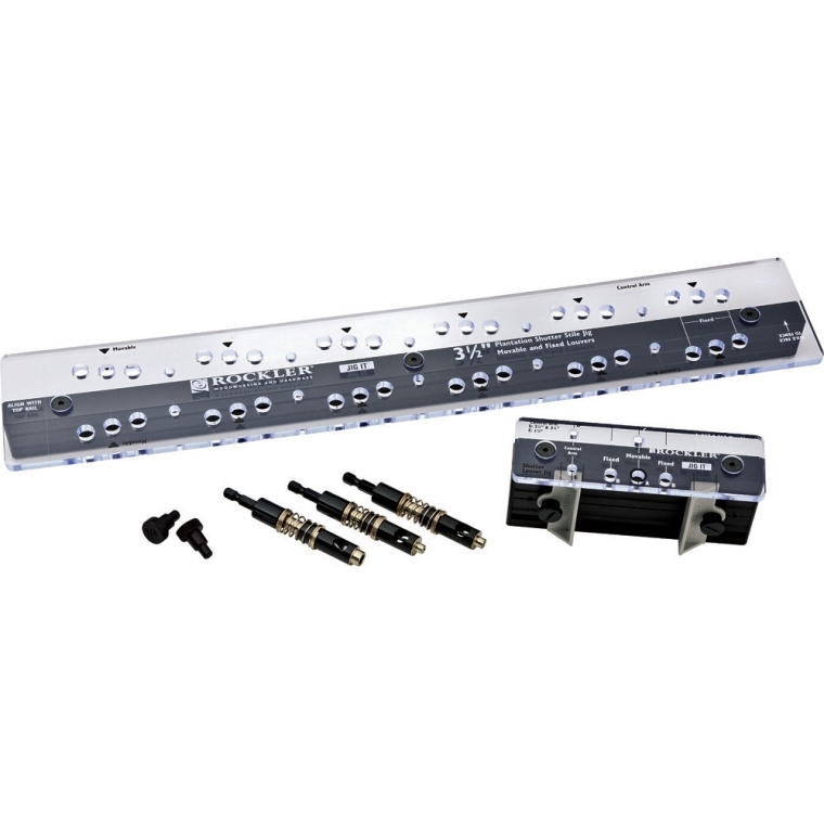 3-1/2'' Movable Louver w/Front Control Arm Shutter Jig and Hardware - full pic 