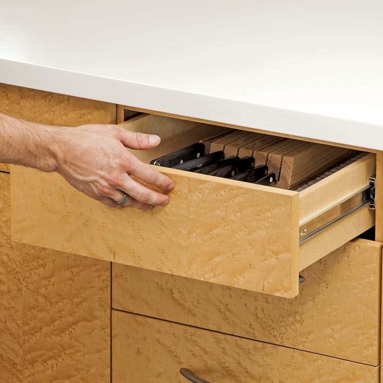 100-lb. Push-to-Open Full Extension Drawer Slides (Pair) - Centerline&reg; 757-P (16" to 22") - full pic 
