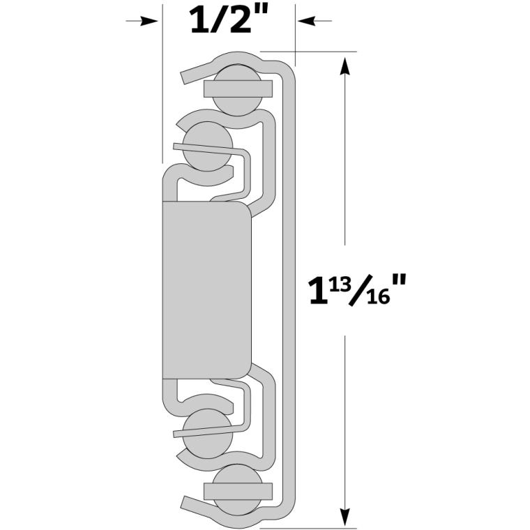 100-lb. Push-to-Open Full Extension Drawer Slides (Pair) - Centerline&reg; 757-P (16" to 22") - full pic 