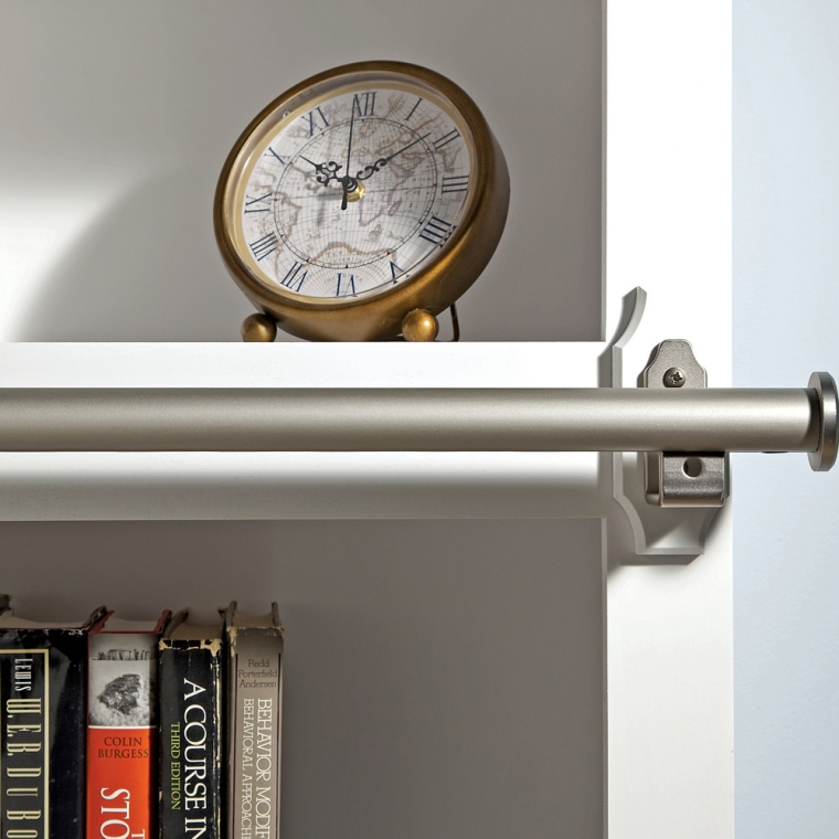 Rockler Classic Rolling Library Ladder - Track Hardware, Satin Nickel - full pic 