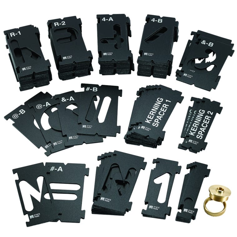 Rockler Interlock Signmaker's Template Kits, State Park Font - full pic 