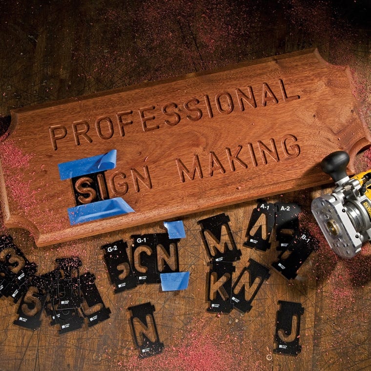 Rockler Interlock Signmaker's Template Kits, State Park Font - full pic 