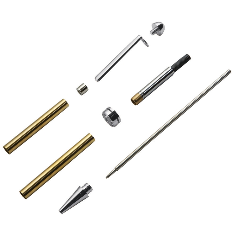 Summit Pen Hardware Kit - Chrome - full pic 