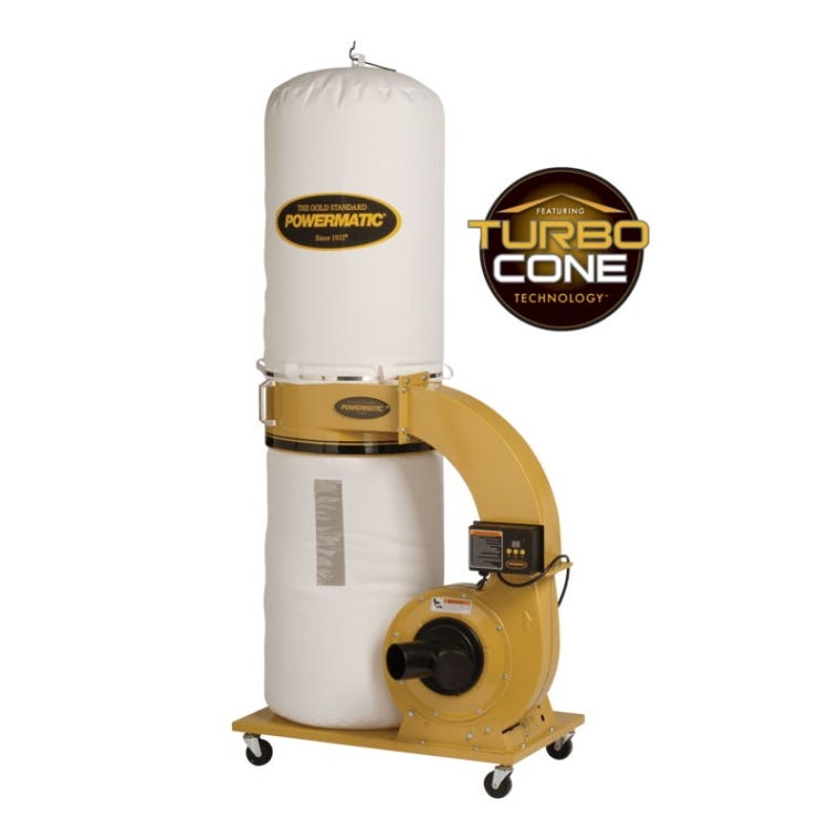 Powermatic PM1300TX-BK Dust Collector, 1.75HP 1PH 115/230V, 30-Micron Bag Filter Kit - full pic 