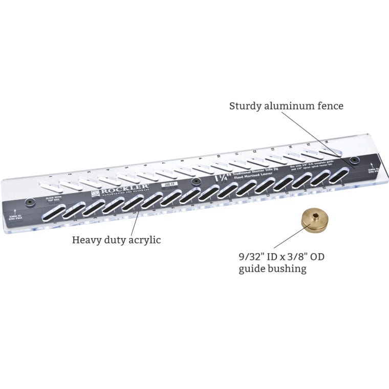 Rockler 1-1/4'' Fixed Louver Shutter Jig and Hardware - full pic 