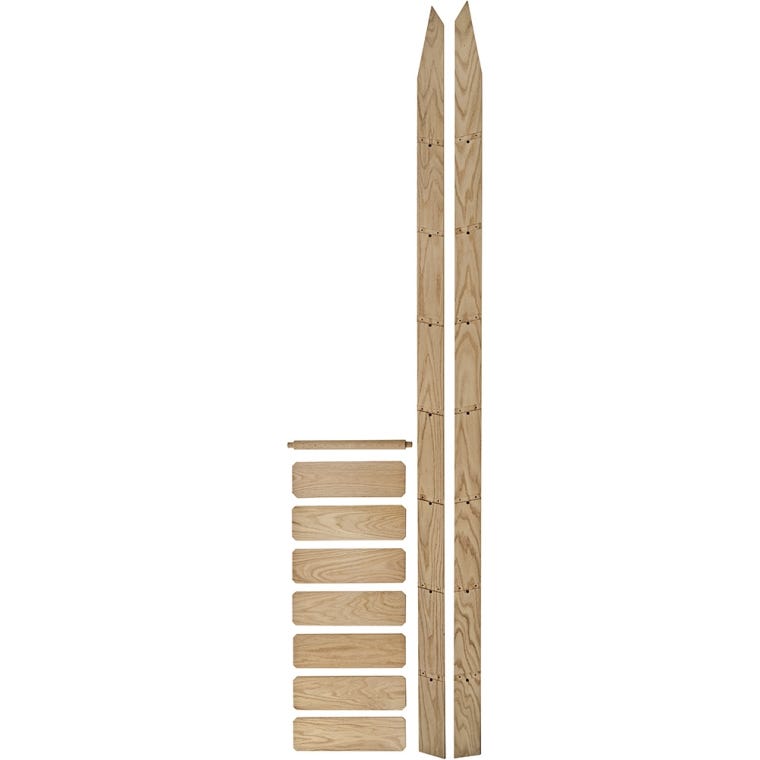 8' Rockler Classic Rolling Library Ladder - Wood Kits - full pic 