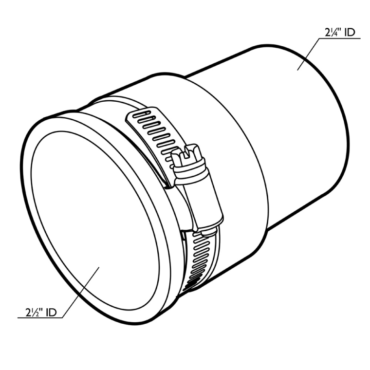 Dust Right&reg; 2-1/2'' to 2-1/4'' Conversion Port - full pic 