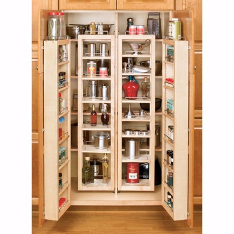 51'' Door-Mount Wood Pantry Unit with Hardware (4WDP18-51) - full pic 