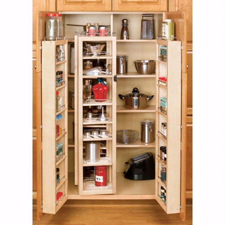 51'' Door-Mount Wood Pantry Unit with Hardware (4WDP18-51) - full pic 