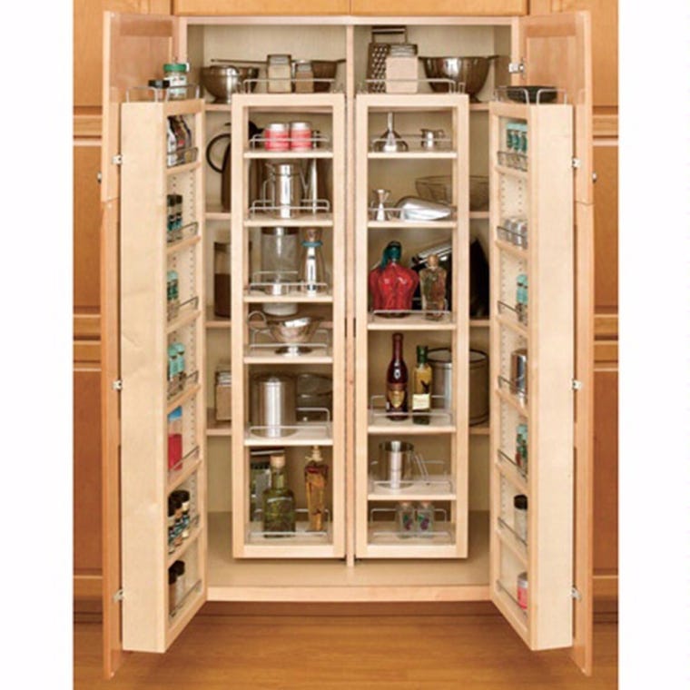 51'' Door-Mount Wood Pantry Unit with Hardware (4WDP18-51) - full pic 