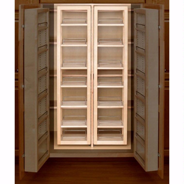 51'' Door-Mount Wood Pantry Unit with Hardware (4WDP18-51) - full pic 