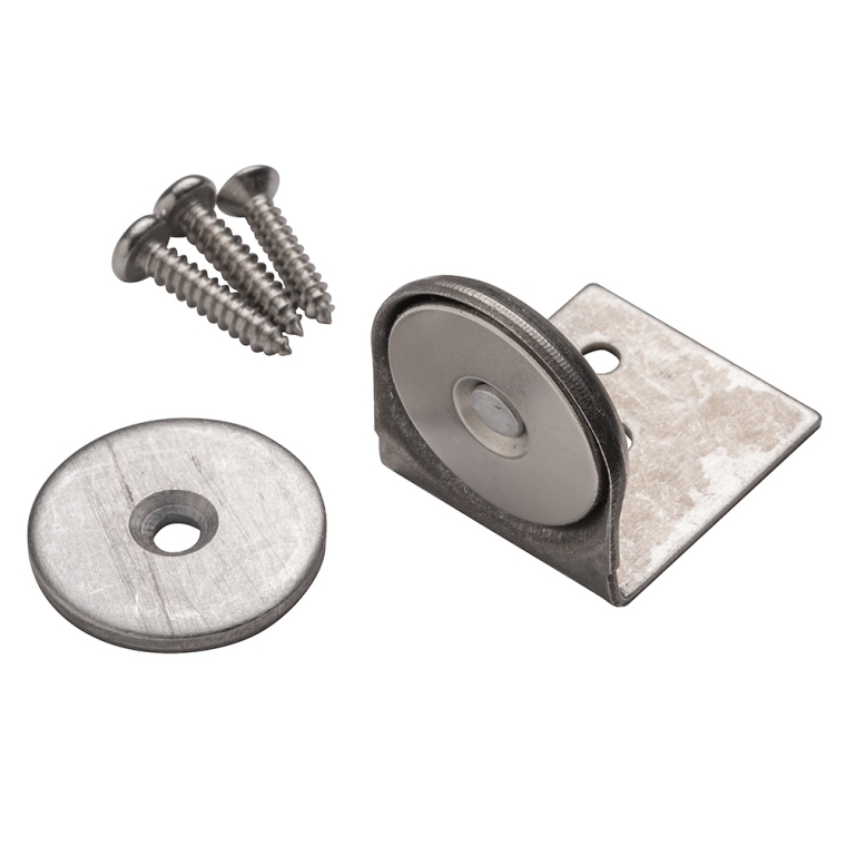 Angle-Mount Stainless Steel Magnetic Catch - full pic 